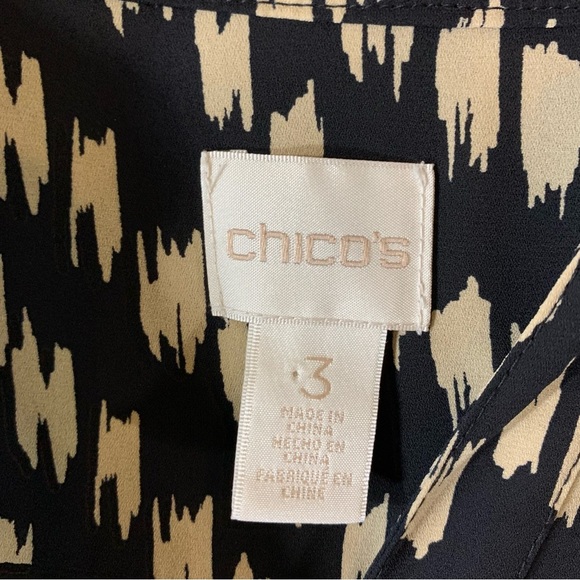 2/$35 Chico’s black and Tan Chevron Print Tunic - Picture 9 of 12
